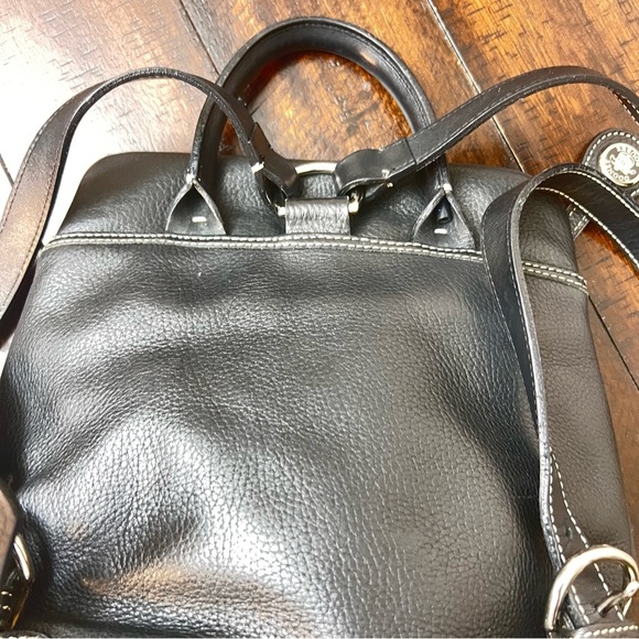 Pristine Condition Dooney and Bourke Pebble Grain Leather Black Backpack - Picture 9 of 13